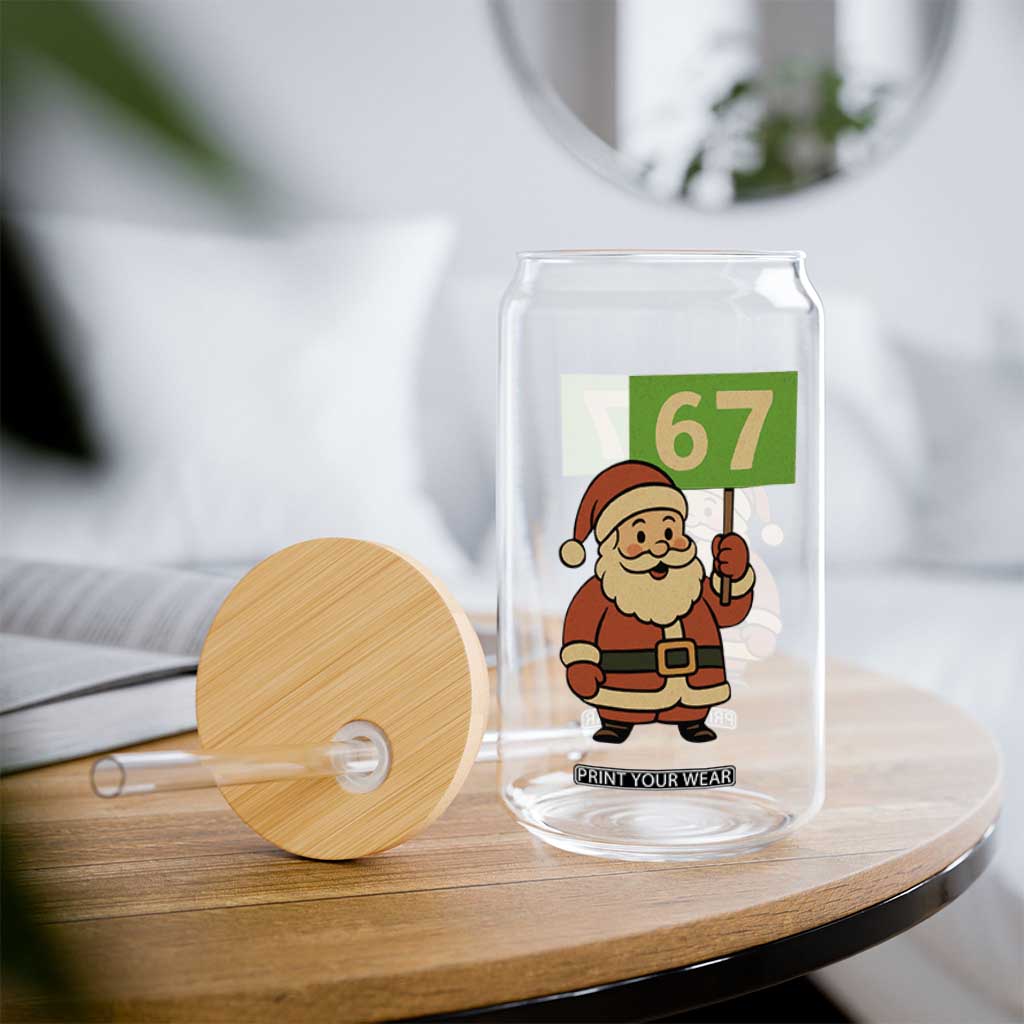 67 Christmas Glass Can Funny Six Seven Meme Brainrot Santa Claus Boys TS10 Print Your Wear
