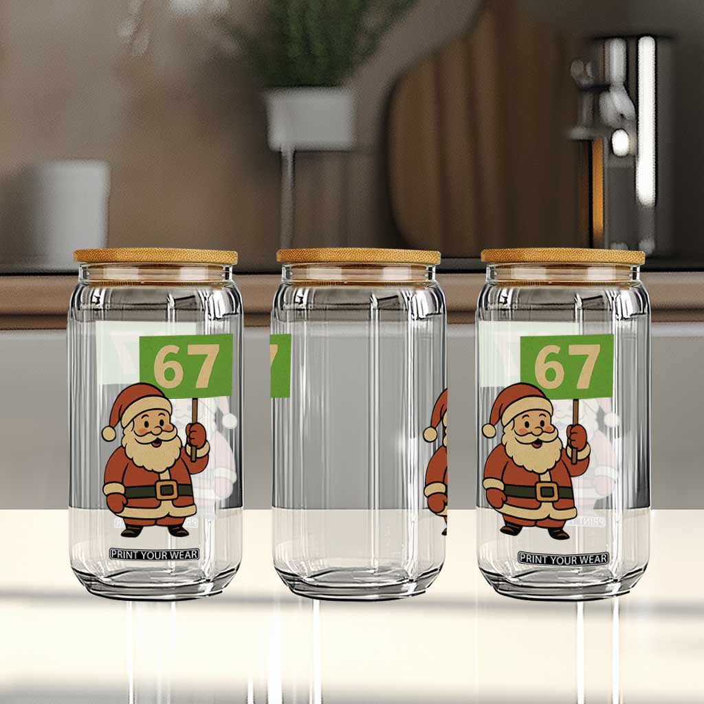 67 Christmas Glass Can Funny Six Seven Meme Brainrot Santa Claus Boys - Print Your Wear
