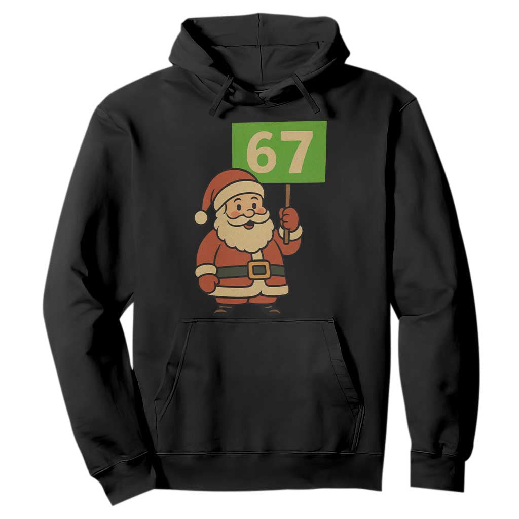 67 Christmas Hoodie Funny Six Seven Meme Brainrot Santa Claus Boys TS10 Black Print Your Wear