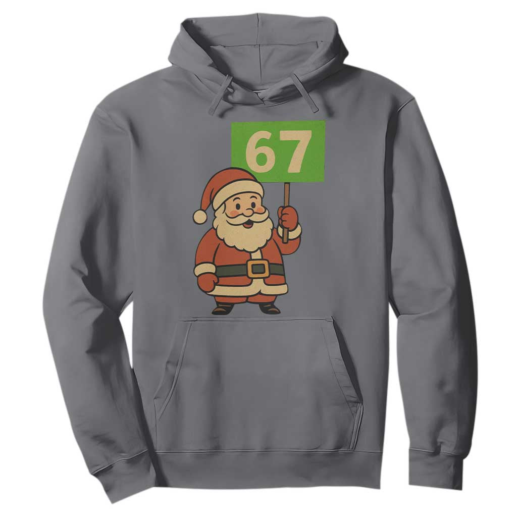 67 Christmas Hoodie Funny Six Seven Meme Brainrot Santa Claus Boys TS10 Charcoal Print Your Wear