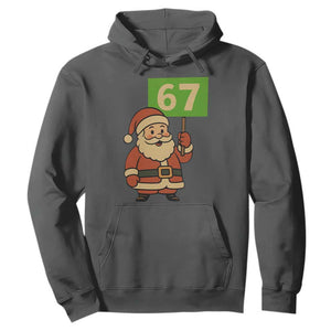 67 Christmas Hoodie Funny Six Seven Meme Brainrot Santa Claus Boys TS10 Dark Heather Print Your Wear