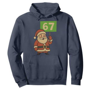 67 Christmas Hoodie Funny Six Seven Meme Brainrot Santa Claus Boys TS10 Navy Print Your Wear
