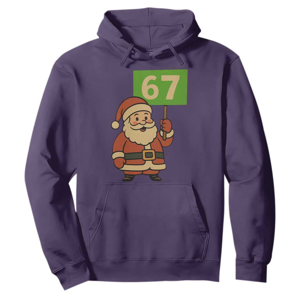 67 Christmas Hoodie Funny Six Seven Meme Brainrot Santa Claus Boys TS10 Purple Print Your Wear