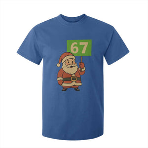 67 Christmas T Shirt For Kid Funny Six Seven Meme Brainrot Santa Claus Boys TS10 Royal Blue Print Your Wear
