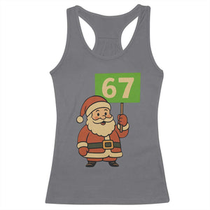 67 Christmas Racerback Tank Top Funny Six Seven Meme Brainrot Santa Claus Boys TS10 Charcoal Print Your Wear