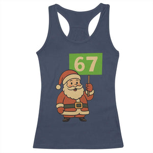 67 Christmas Racerback Tank Top Funny Six Seven Meme Brainrot Santa Claus Boys TS10 Navy Print Your Wear