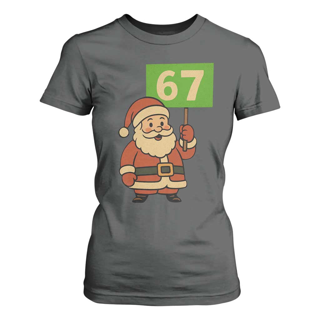 67 Christmas T Shirt For Women Funny Six Seven Meme Brainrot Santa Claus Boys TS10 Dark Heather Print Your Wear