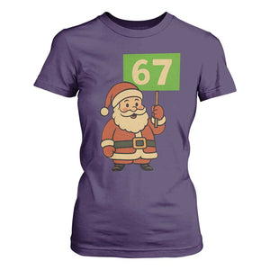 67 Christmas T Shirt For Women Funny Six Seven Meme Brainrot Santa Claus Boys TS10 Purple Print Your Wear