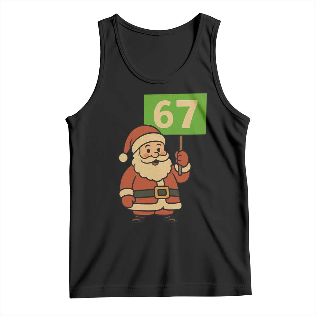 67 Christmas Tank Top Funny Six Seven Meme Brainrot Santa Claus Boys TS10 Black Print Your Wear