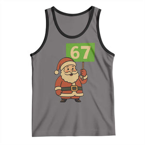 67 Christmas Tank Top Funny Six Seven Meme Brainrot Santa Claus Boys TS10 Deep Heather Black Print Your Wear