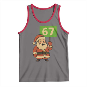 67 Christmas Tank Top Funny Six Seven Meme Brainrot Santa Claus Boys TS10 Deep Heather Red Print Your Wear
