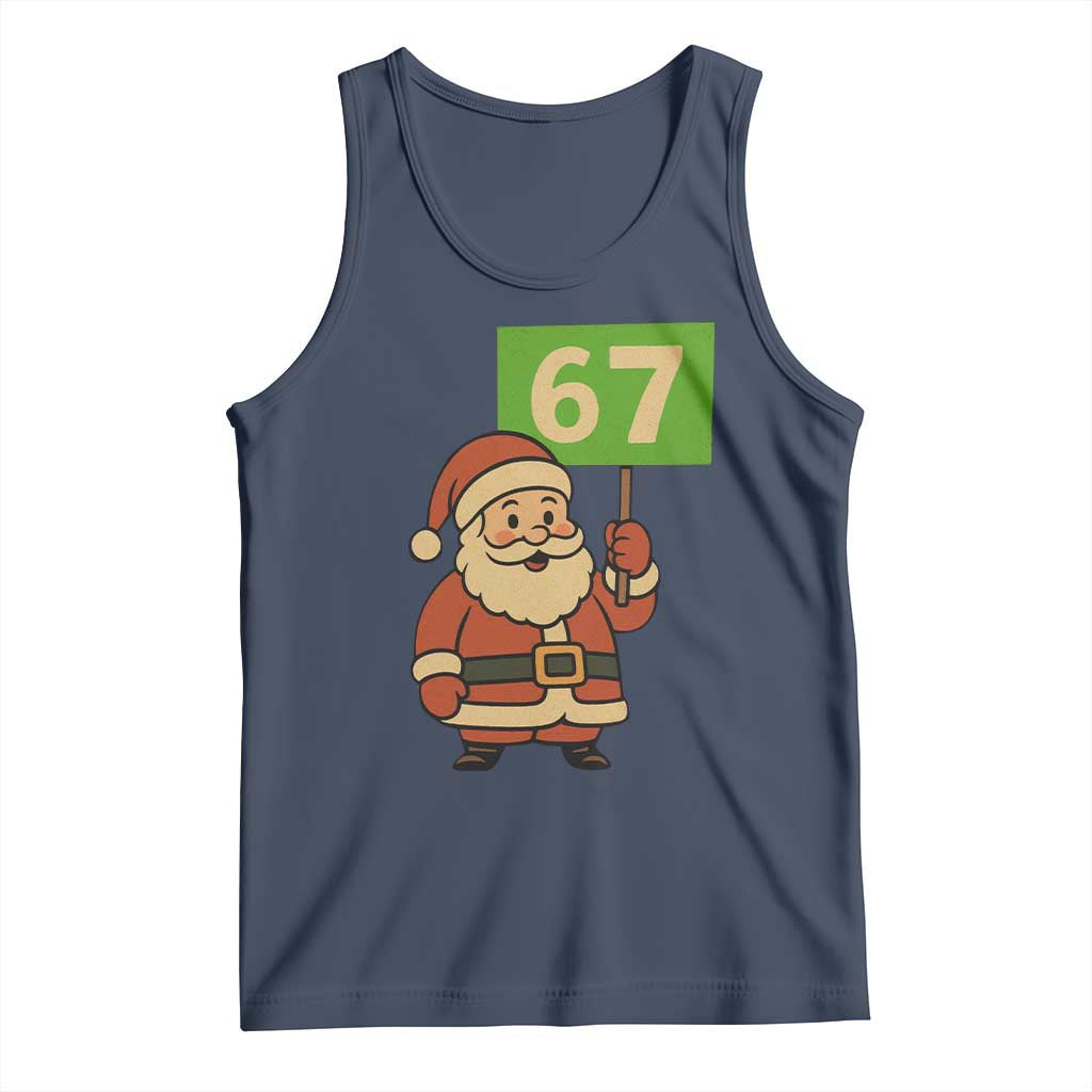 67 Christmas Tank Top Funny Six Seven Meme Brainrot Santa Claus Boys TS10 Navy Print Your Wear