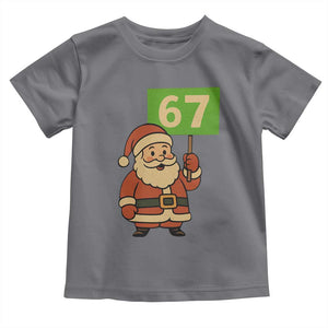 67 Christmas Toddler T Shirt Funny Six Seven Meme Brainrot Santa Claus Boys TS10 Charcoal Print Your Wear
