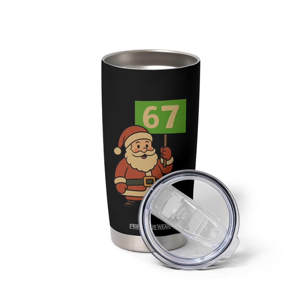 67 Christmas Tumbler Cup Funny Six Seven Meme Brainrot Santa Claus Boys TS10 Print Your Wear