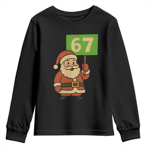 67 Christmas Youth Sweatshirt Funny Six Seven Meme Brainrot Santa Claus Boys TS10 Black Print Your Wear
