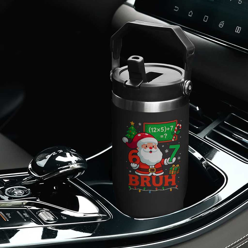 67 Teacher Christmas Flip Straw Tumbler Santa Six Seven Meme Math Equation Bruh TS10 Print Your Wear