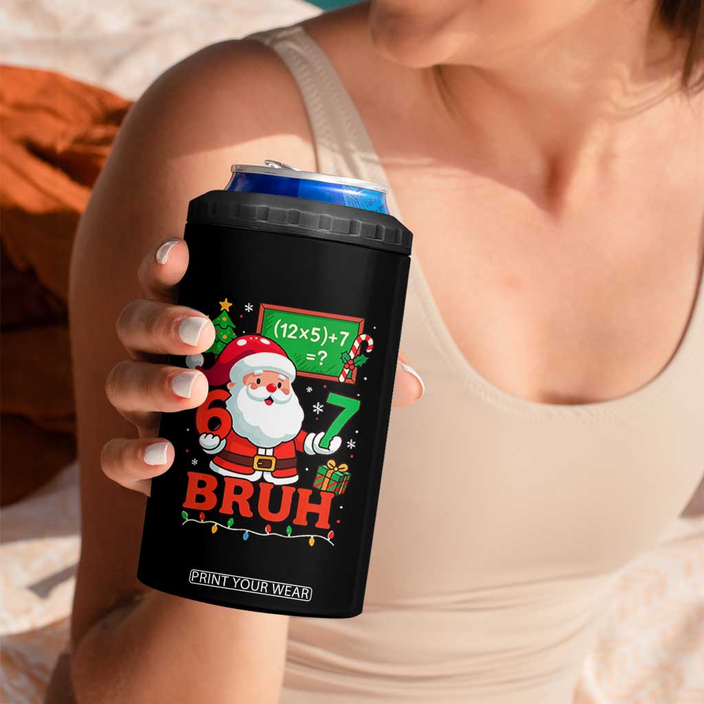 67 Teacher Christmas 4 in 1 Can Cooler Tumbler Santa Six Seven Meme Math Equation Bruh TS10 Print Your Wear