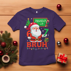 67 Teacher Christmas T Shirt Santa Six Seven Meme Math Equation Bruh TS10 Purple Print Your Wear