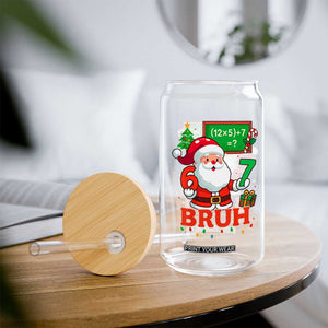 67 Teacher Christmas Glass Can Santa Six Seven Meme Math Equation Bruh TS10 Print Your Wear