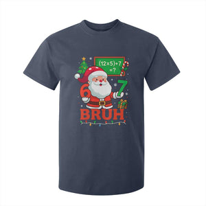 67 Teacher Christmas T Shirt For Kid Santa Six Seven Meme Math Equation Bruh TS10 Navy Print Your Wear