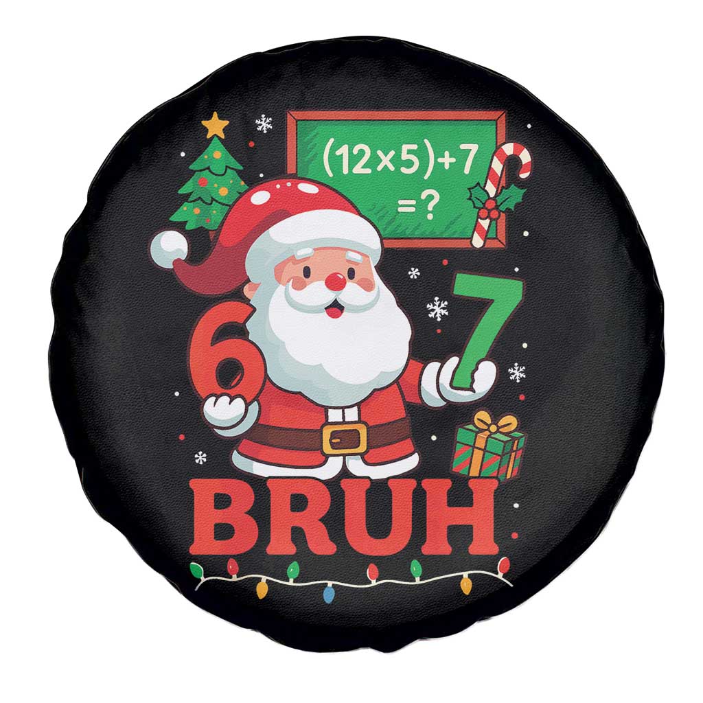 67 Teacher Christmas Spare Tire Cover Santa Six Seven Meme Math Equation Bruh TS10 Print Your Wear