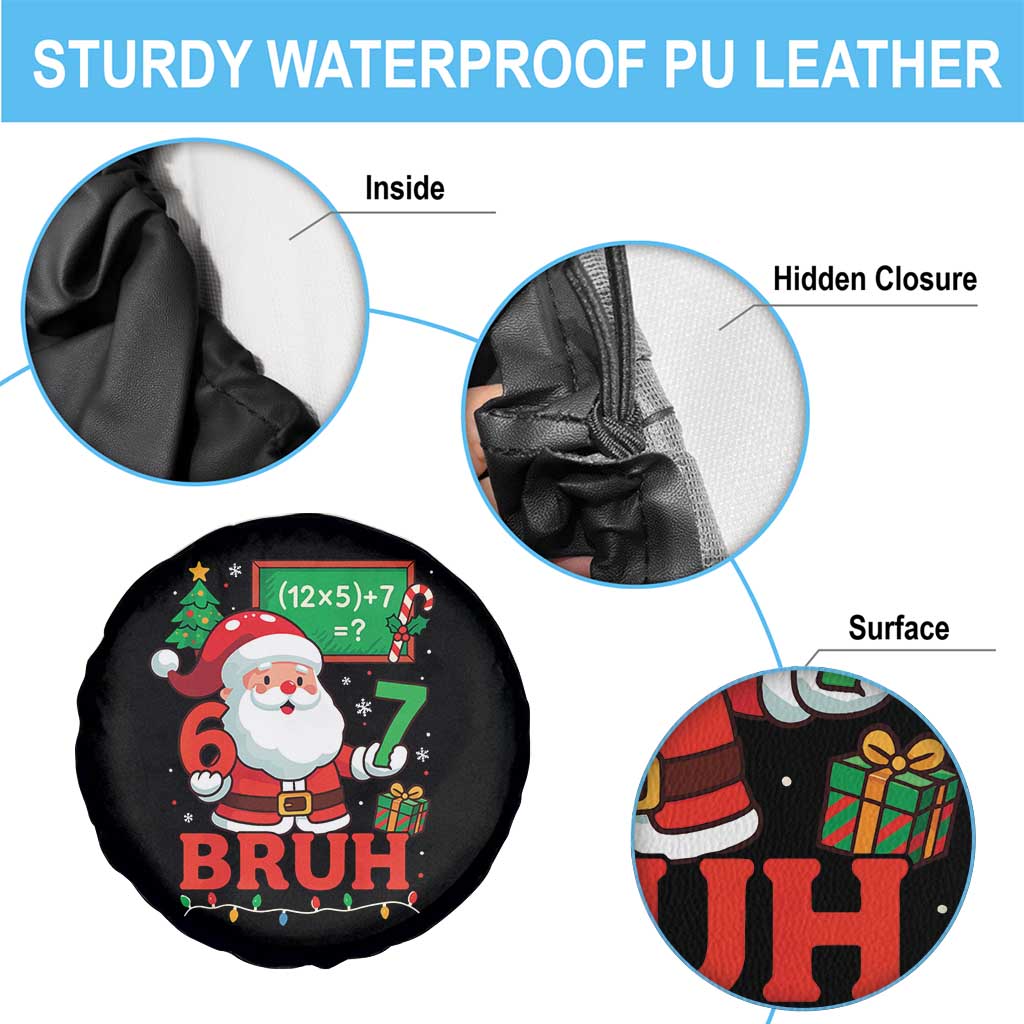 67 Teacher Christmas Spare Tire Cover Santa Six Seven Meme Math Equation Bruh TS10 Print Your Wear