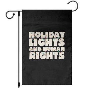 Holiday Lights Human Rights Christmas Garden Flag TS10 Black Print Your Wear