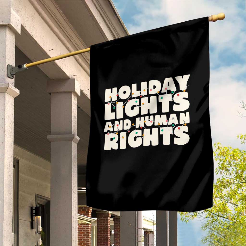 Holiday Lights Human Rights Christmas Garden Flag TS10 Print Your Wear