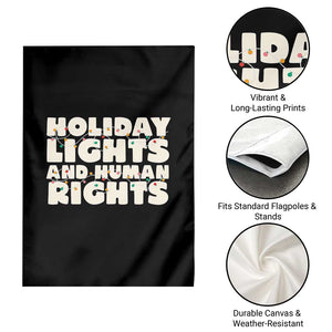 Holiday Lights Human Rights Christmas Garden Flag TS10 Print Your Wear