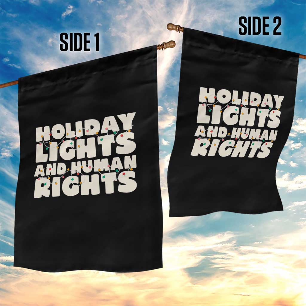 Holiday Lights Human Rights Christmas Garden Flag TS10 Print Your Wear