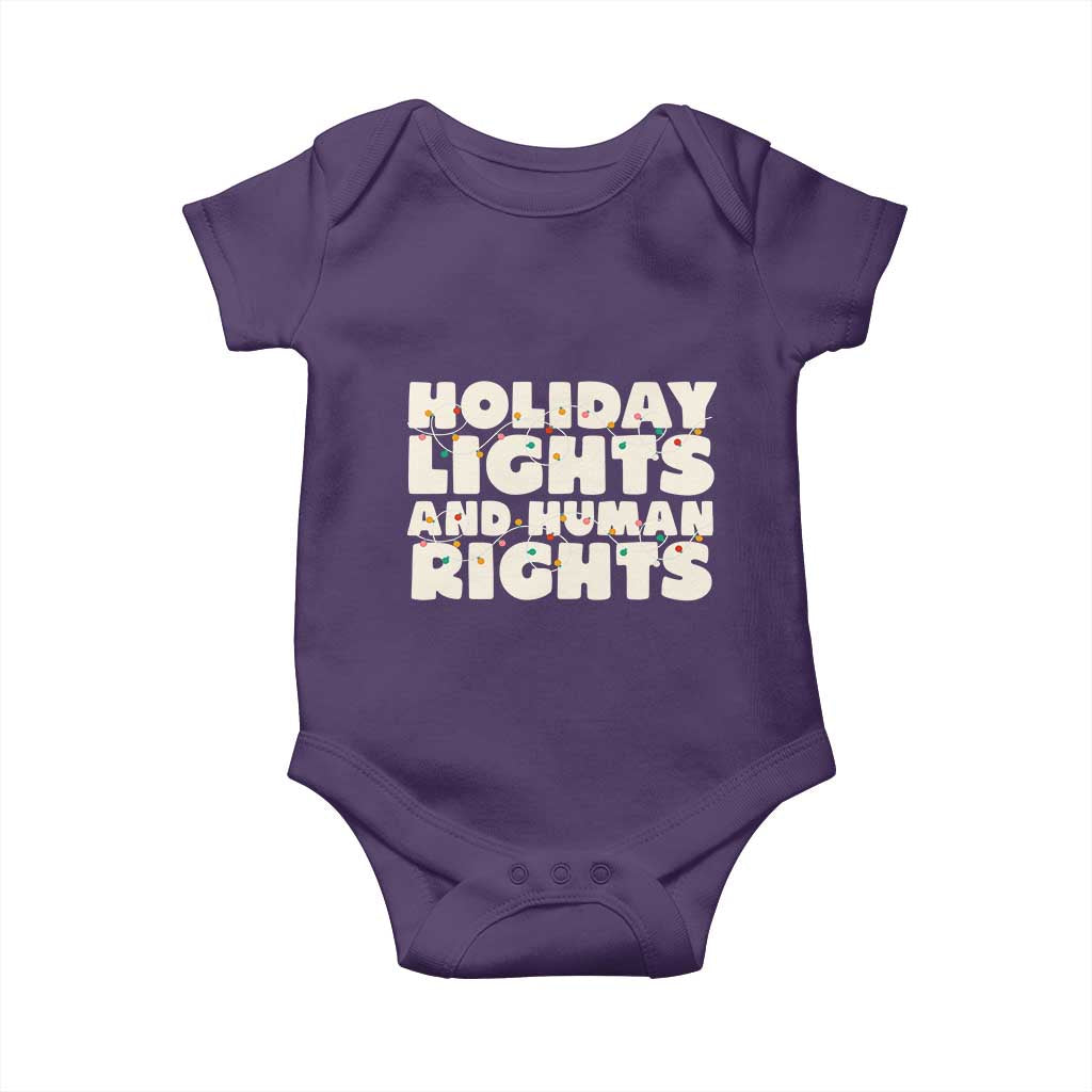 Holiday Lights Human Rights Christmas Baby Onesie TS10 Purple Print Your Wear