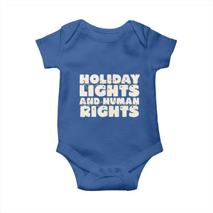Holiday Lights Human Rights Christmas Baby Onesie TS10 Royal Blue Print Your Wear
