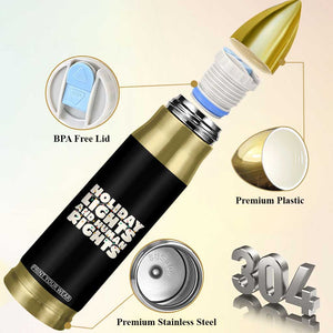 Holiday Lights Human Rights Christmas Bullet Tumbler TS10 Print Your Wear