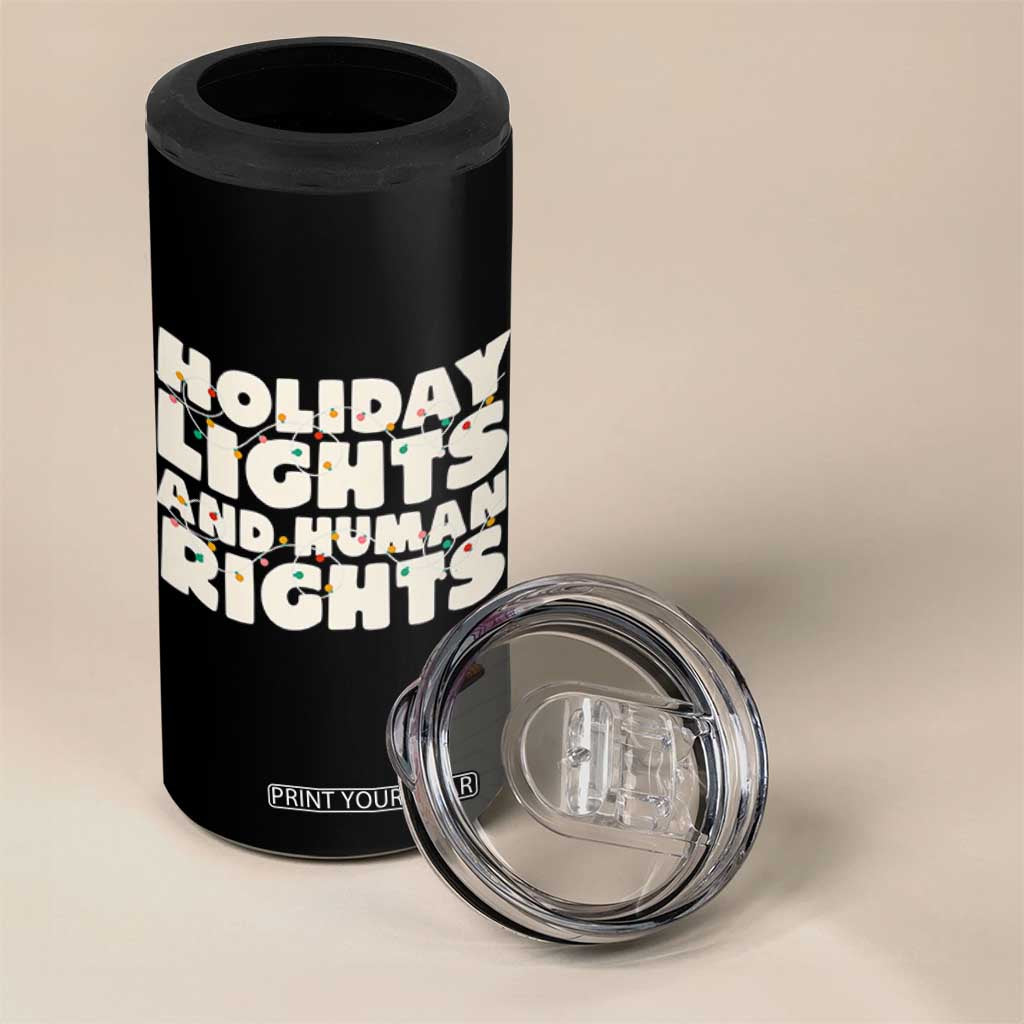 Holiday Lights Human Rights Christmas 4 in 1 Can Cooler Tumbler TS10 Print Your Wear