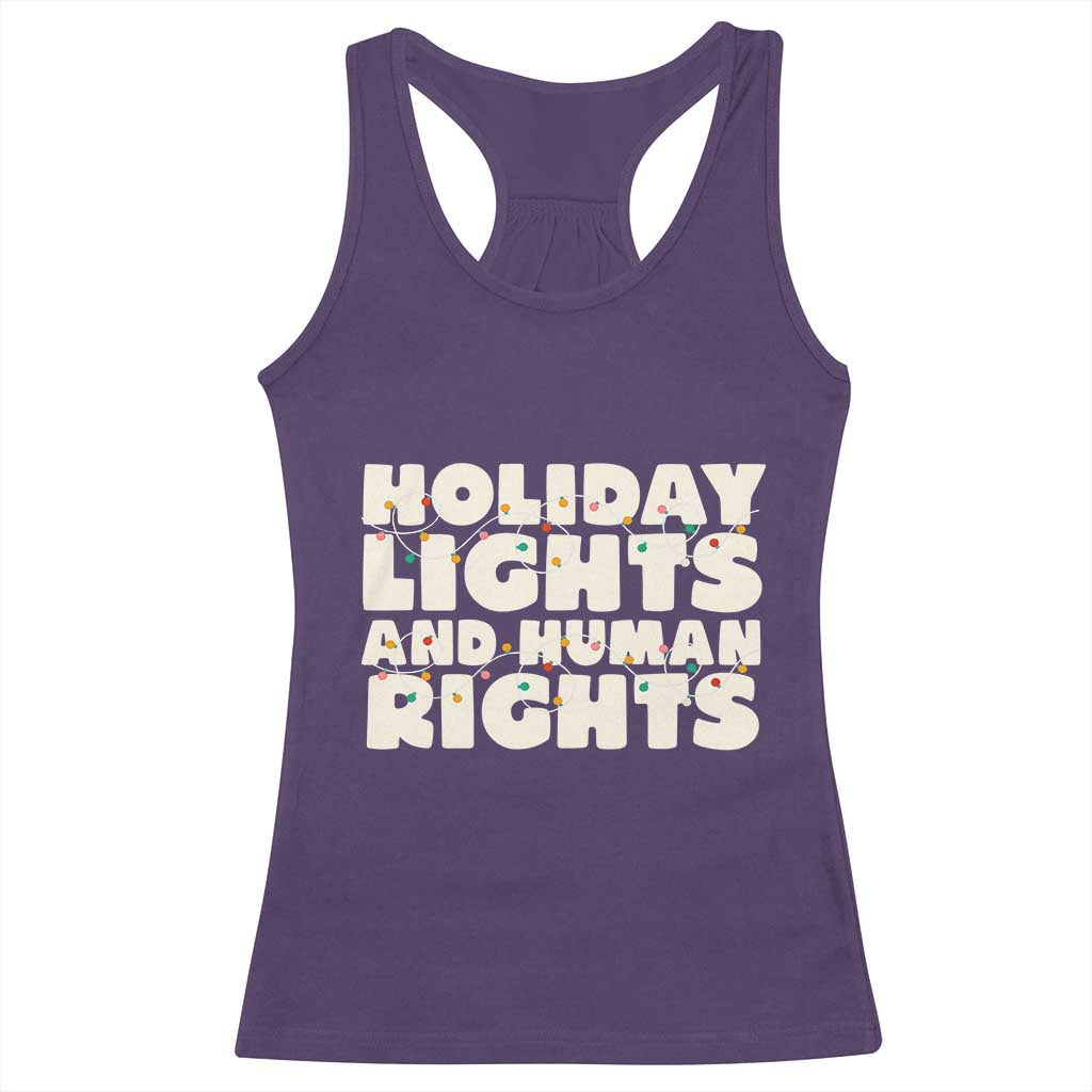 Holiday Lights Human Rights Christmas Racerback Tank Top TS10 Purple Print Your Wear