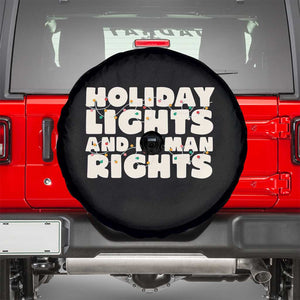 Holiday Lights Human Rights Christmas Spare Tire Cover TS10 Black Print Your Wear