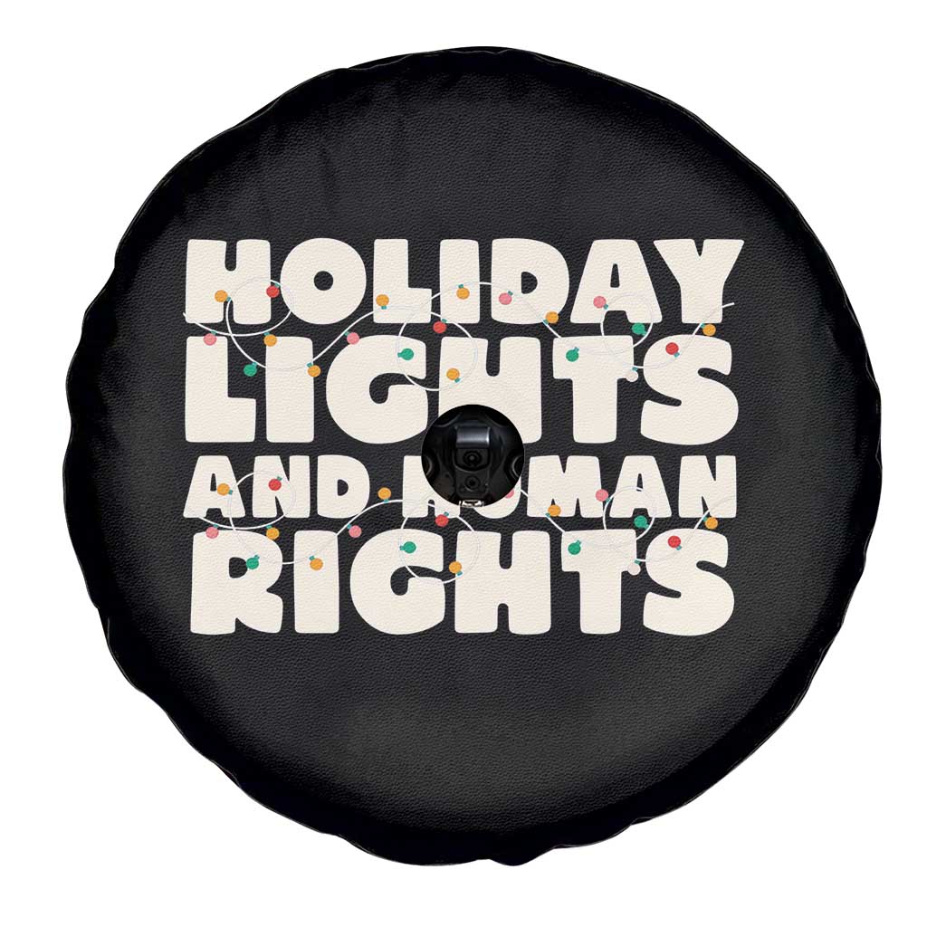 Holiday Lights Human Rights Christmas Spare Tire Cover TS10 Print Your Wear
