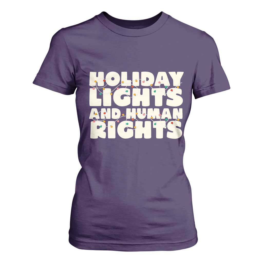 Holiday Lights Human Rights Christmas T Shirt For Women TS10 Purple Print Your Wear