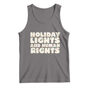 Holiday Lights Human Rights Christmas Tank Top TS10 Deep Heather Print Your Wear