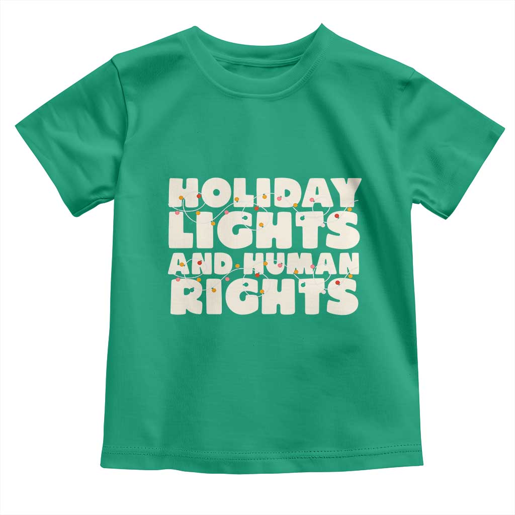 Holiday Lights Human Rights Christmas Toddler T Shirt TS10 Irish Green Print Your Wear