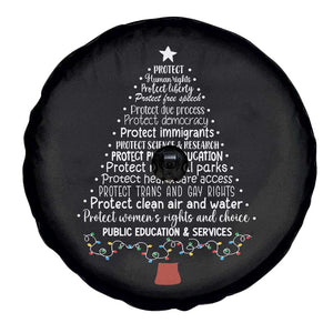 Protect Democracy Christmas Tree Spare Tire Cover Anti Fascism Social Justice TS10 Print Your Wear