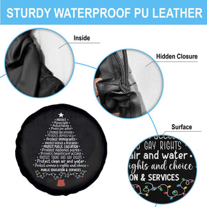 Protect Democracy Christmas Tree Spare Tire Cover Anti Fascism Social Justice TS10 Print Your Wear