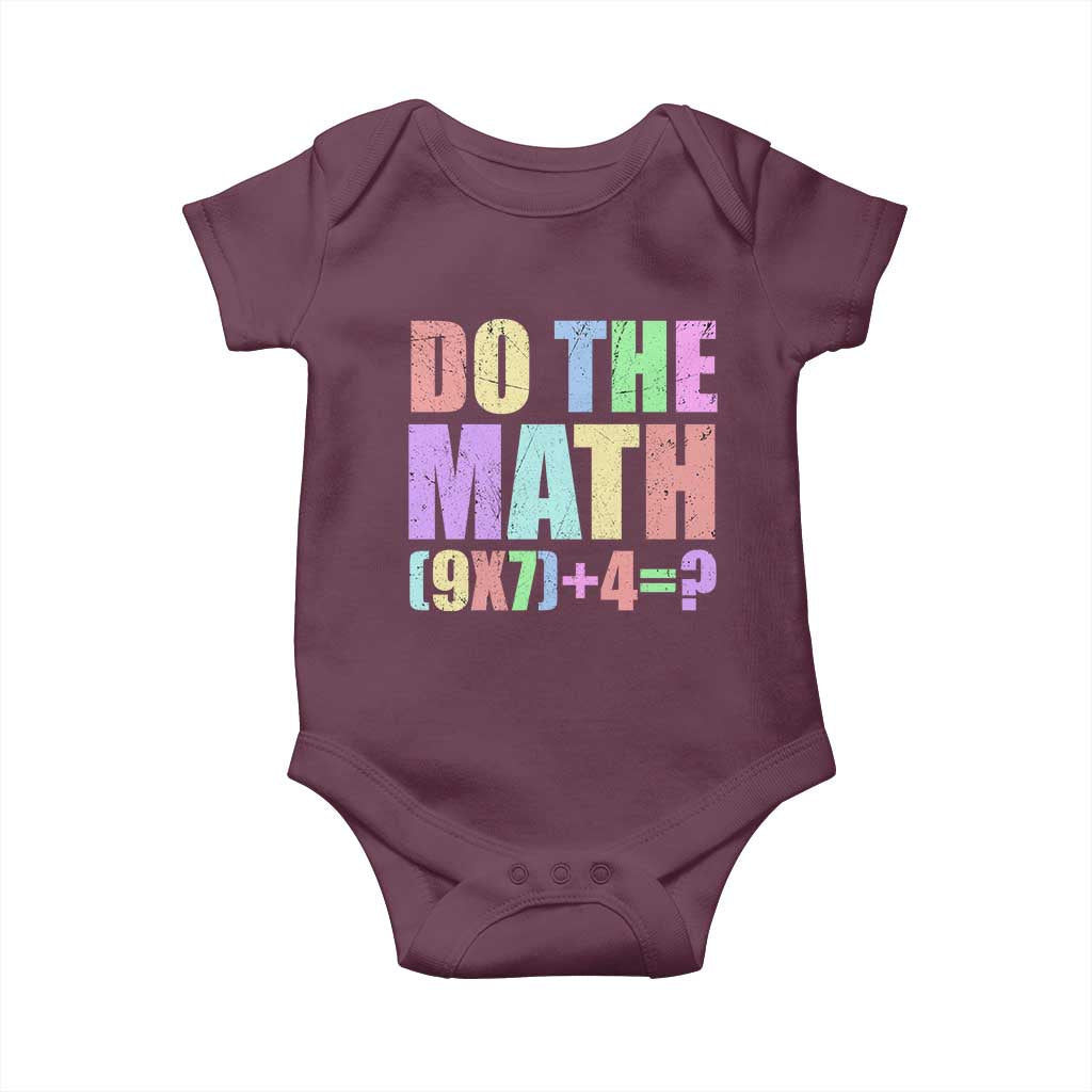 Funny Six Seven 6 7 Meme Teacher Baby Onesie Brainrot Girls Kids Teens TS10 Maroon Print Your Wear