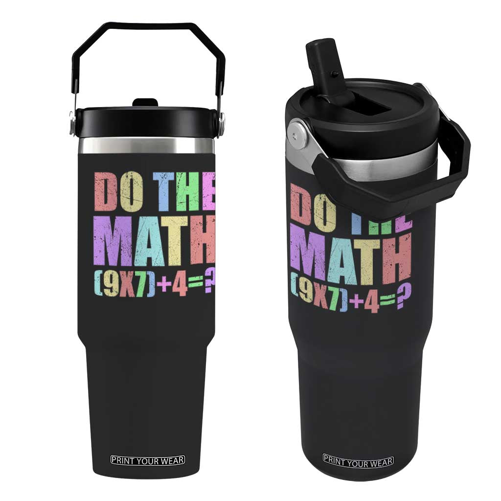 Funny Six Seven 6 7 Meme Teacher Flip Straw Tumbler Brainrot Girls Kids Teens TS10 One Size: 30 oz Black Print Your Wear