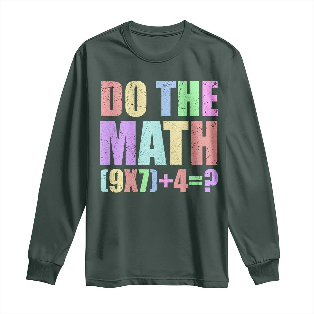 Funny Six Seven 6 7 Meme Teacher Long Sleeve Shirt Brainrot Girls Kids Teens TS10 Dark Forest Green Print Your Wear