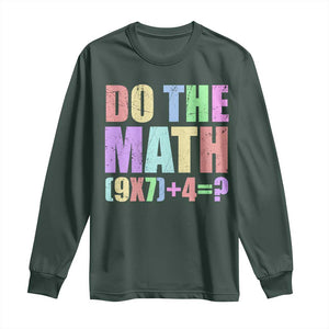 Funny Six Seven 6 7 Meme Teacher Long Sleeve Shirt Brainrot Girls Kids Teens TS10 Dark Forest Green Print Your Wear