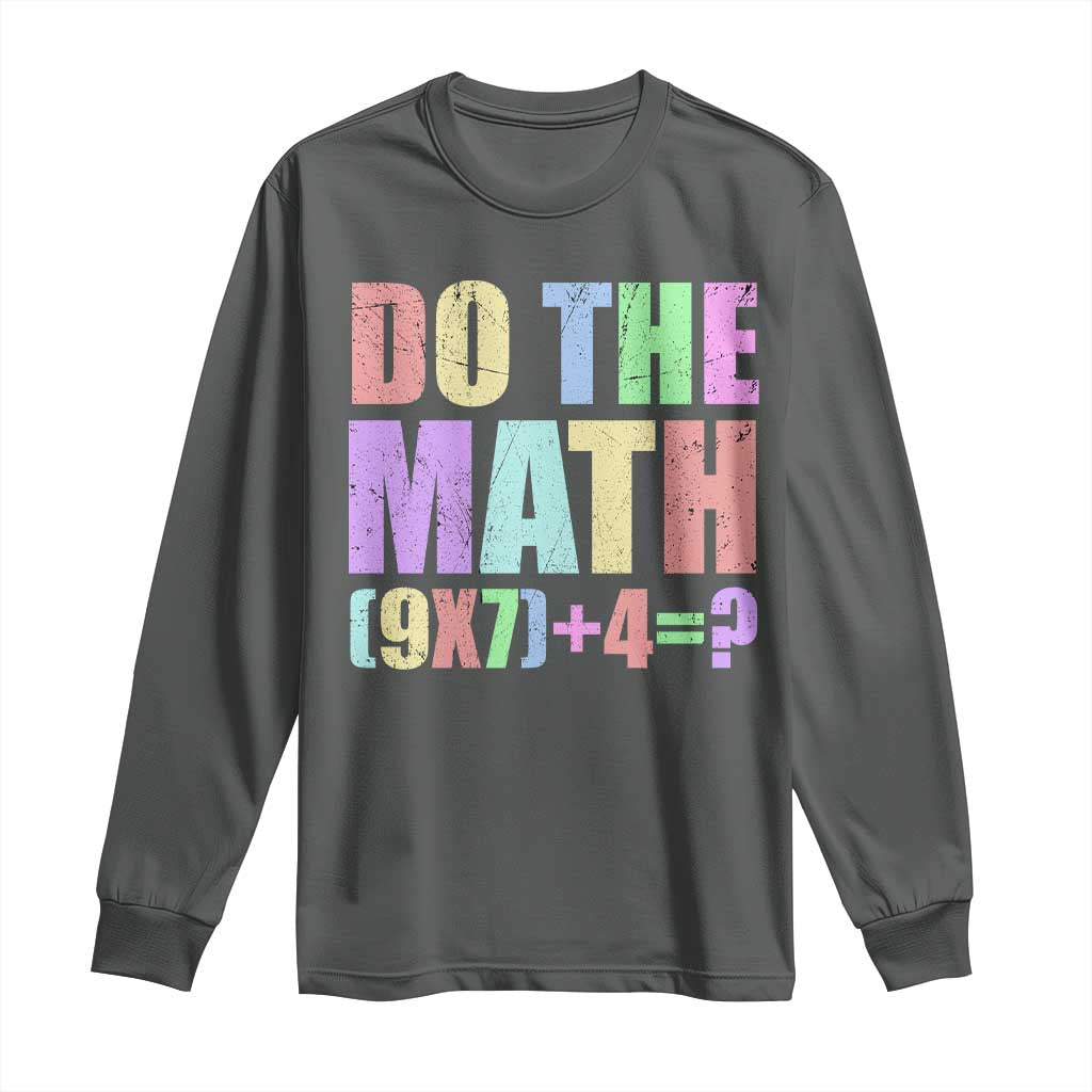 Funny Six Seven 6 7 Meme Teacher Long Sleeve Shirt Brainrot Girls Kids Teens TS10 Dark Heather Print Your Wear