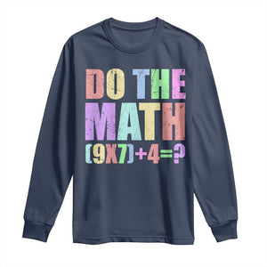 Funny Six Seven 6 7 Meme Teacher Long Sleeve Shirt Brainrot Girls Kids Teens TS10 Navy Print Your Wear