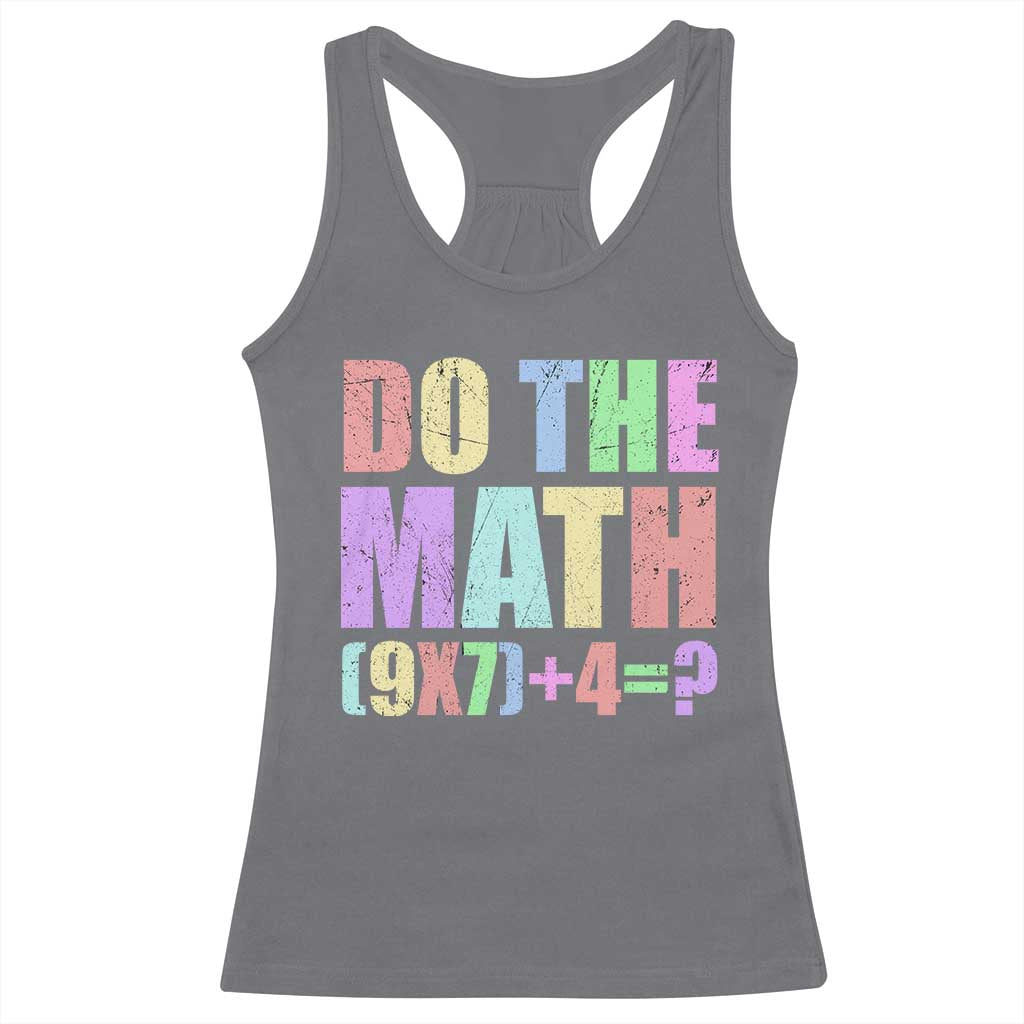 Funny Six Seven 6 7 Meme Teacher Racerback Tank Top Brainrot Girls Kids Teens TS10 Charcoal Print Your Wear