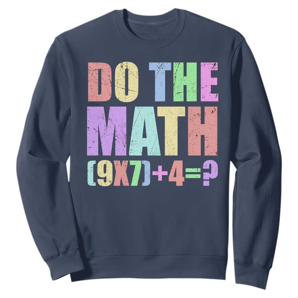 Funny Six Seven 6 7 Meme Teacher Sweatshirt Brainrot Girls Kids Teens TS10 Navy Print Your Wear